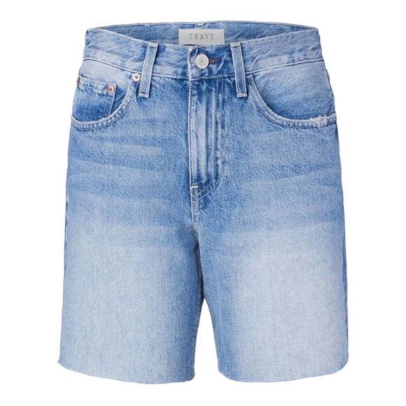Trave Emery 90s Short Size 32 in Straight Shooter Distressed High Rise $228 - Picture 9 of 10